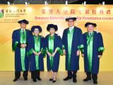 Five distinguished community leaders were conferred Honorary University Fellowships by OUHK (From left): Mr David Chan Ting-chuen, Prof. Kao Mayching, Ms Nancy Tsang, Mr Daryl Ng Win-kong, and Prof. Chan Chi-hou.